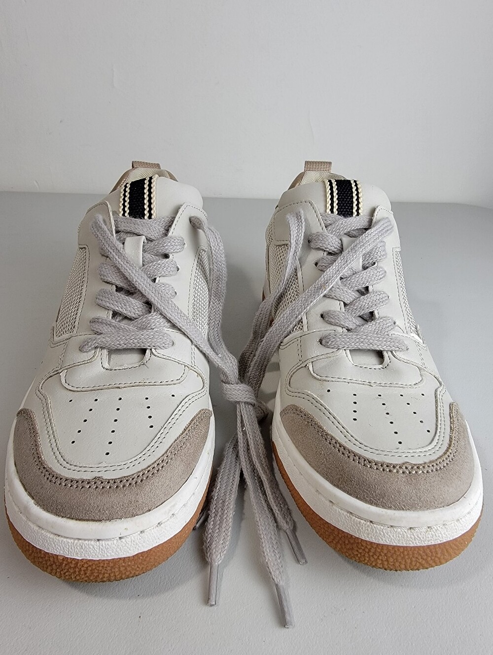 Shu Shop Women's Romi Taupe Suede Women’s Sneakers 8.5 M Retro '80s Inspired